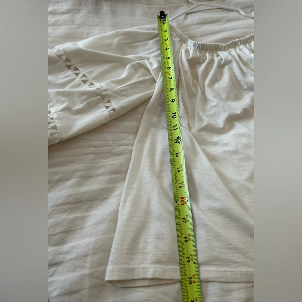 EUC Lilly Pulitzer Katt White Off-Shoulder Blouse, Size Large - Picture 7 of 11